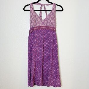 Athleta Pack Anywhere Purple Halter Dress Size 8 Pocket Athleisure Beach Travel